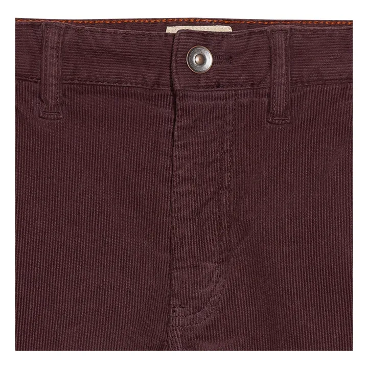 Bellerose Pantalon Droit Velours Painter | Aubergine