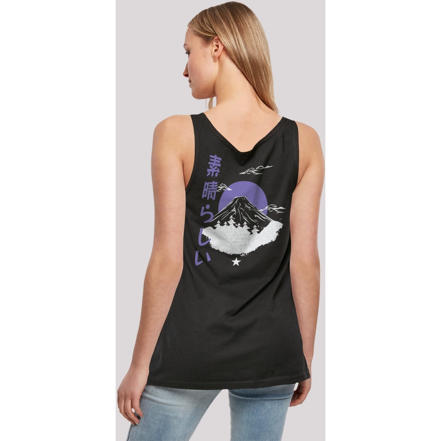 F4NT4STIC Ladies Tanktop Mount Fuji schwarz