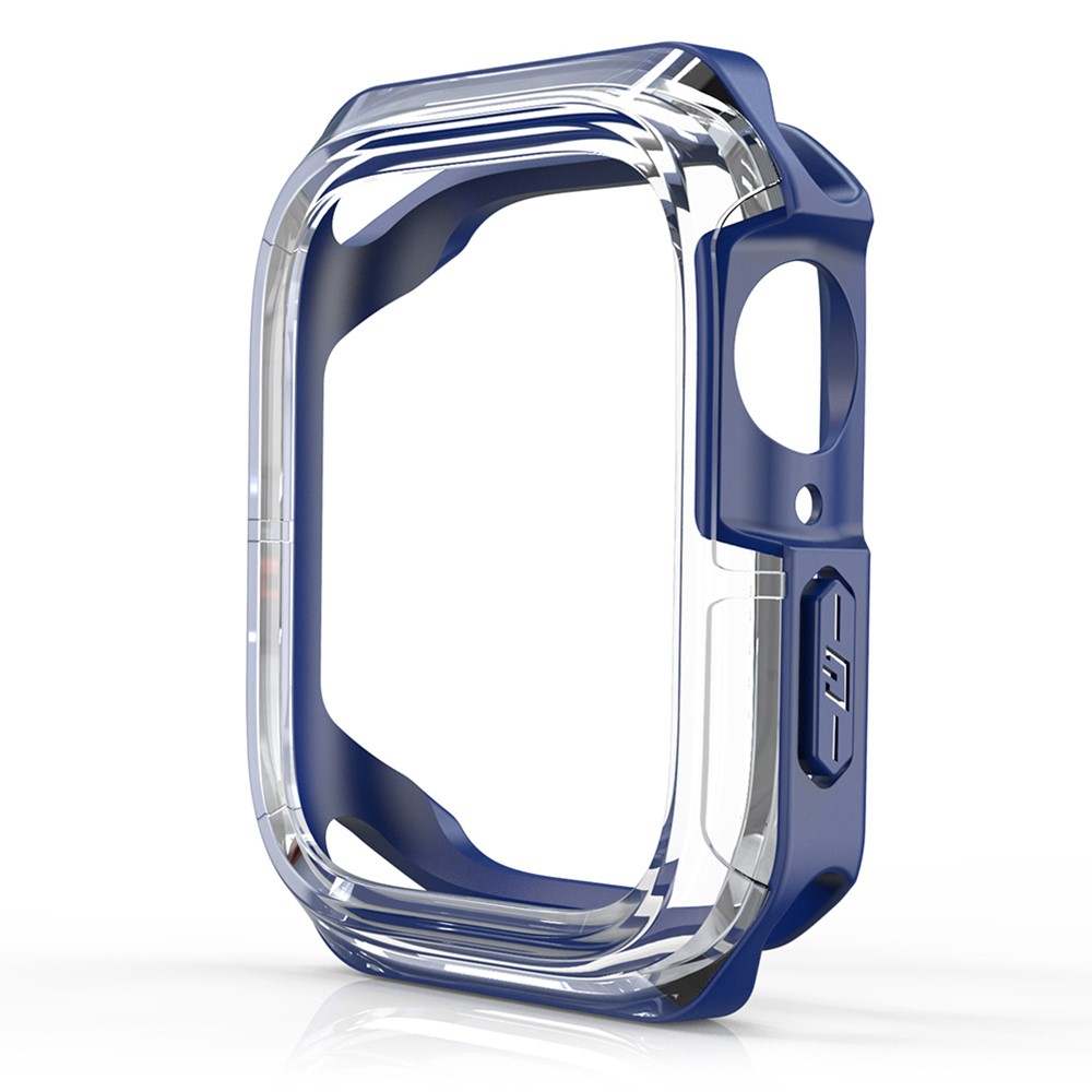 Apple Watch (41 mm) Hybrid Hardcase Bumper Hülle - Transparent / Blau