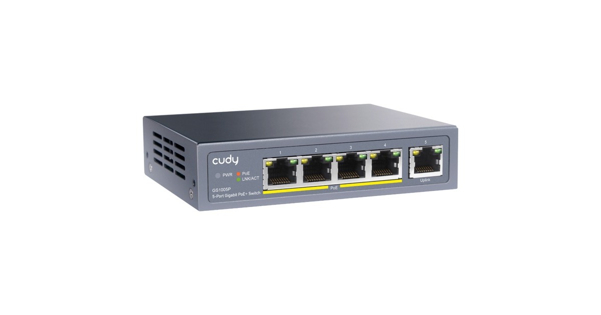Cudy5-Port Gigabit PoE+ Switch  (Zwart)