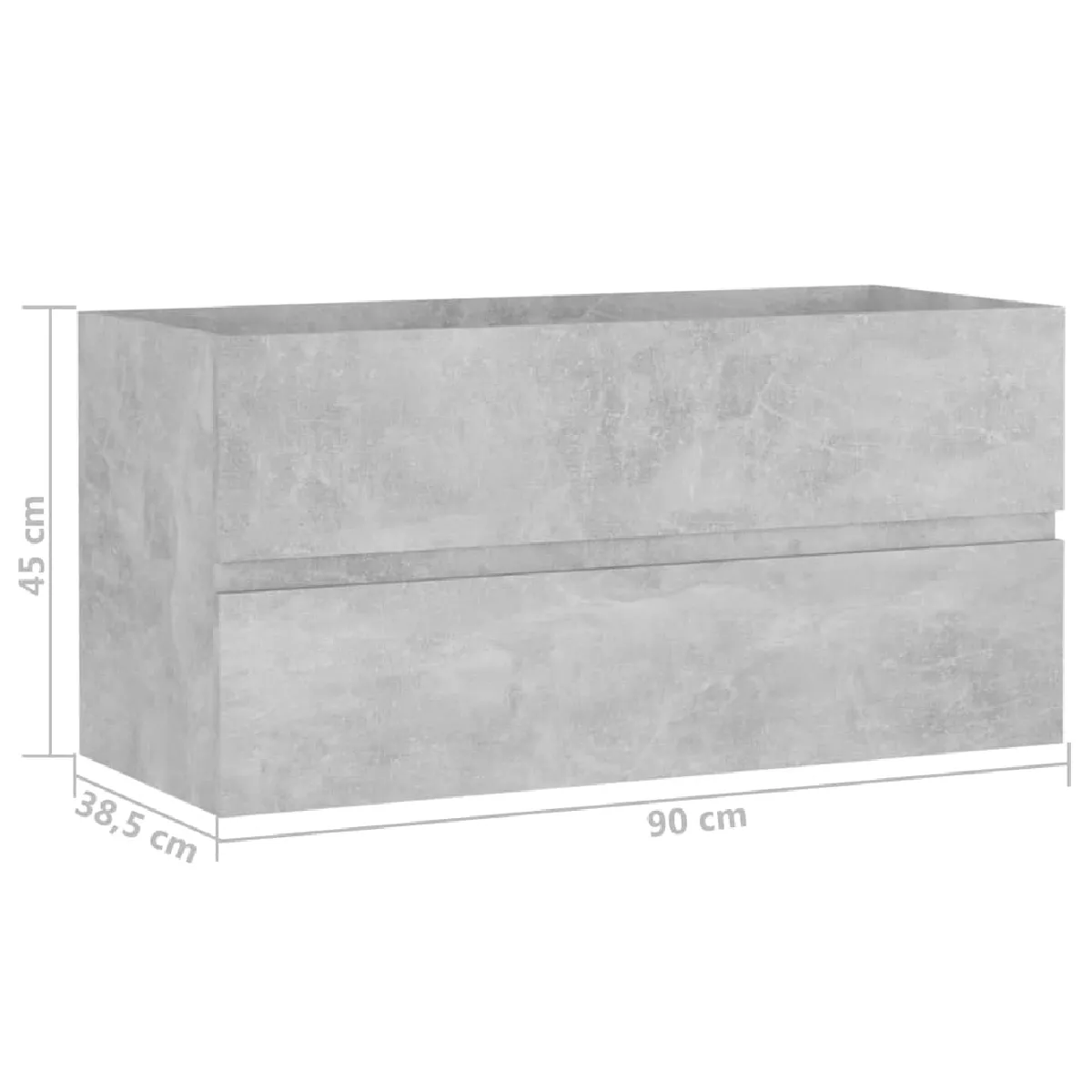 VIDAXL Armoire d'évier - Gris béton