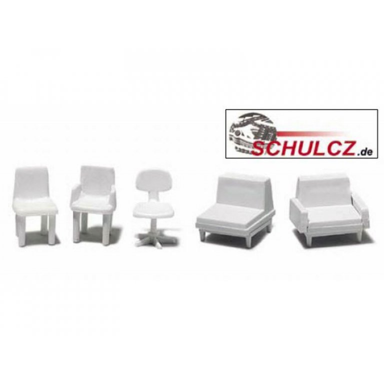 Stühle weiß, 1:50