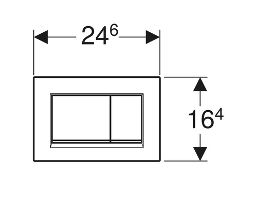 GEBERIT Sigma 30 bedieningsplaat, verchroomd, gepolijst / verchroomde drukknop / matte sierlijst 115.883.KH.1