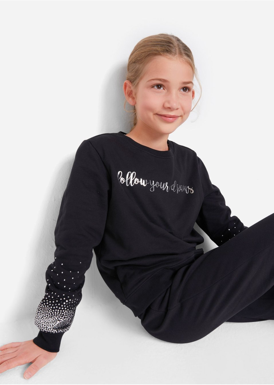 Sweat-shirt + pantalon fille (Ens. 2 pces.)