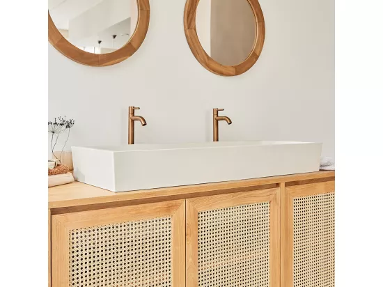 Vasque en béton beige 100 cm