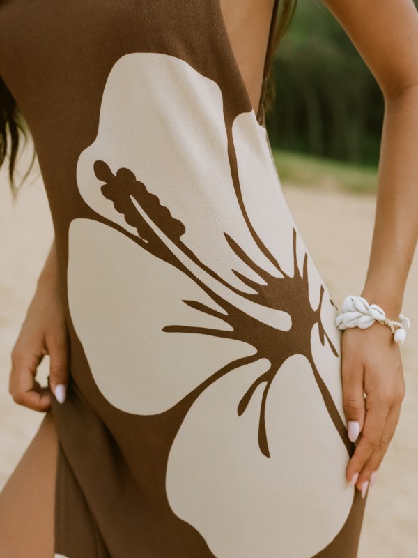 Bend Like Mermaid Robe à bretelles Marron Femme