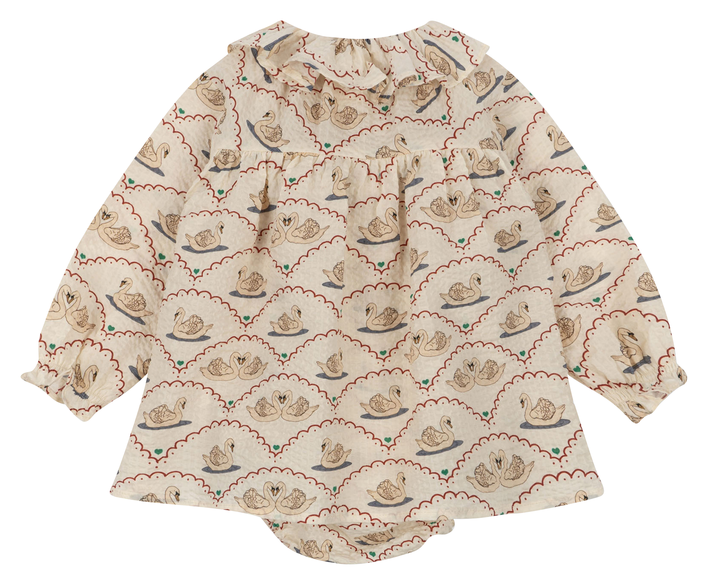 NOEL - Barboteuse imprimée en coton bio| Beige