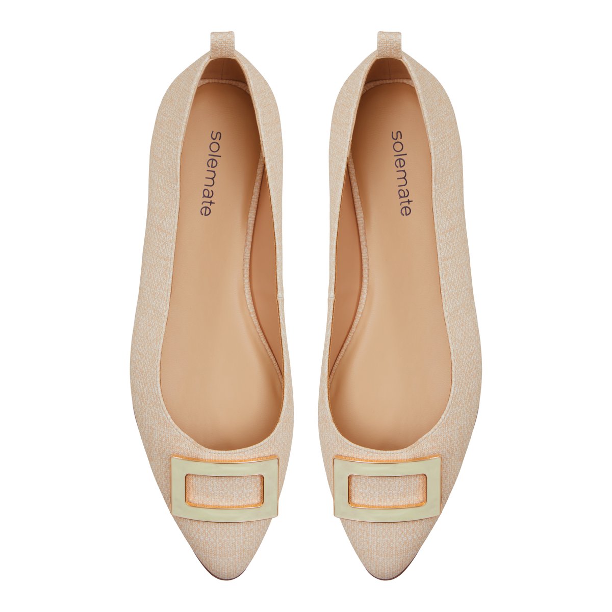 SOLEMATE-Cadohar-Ballerine - Talon plat - Naturel