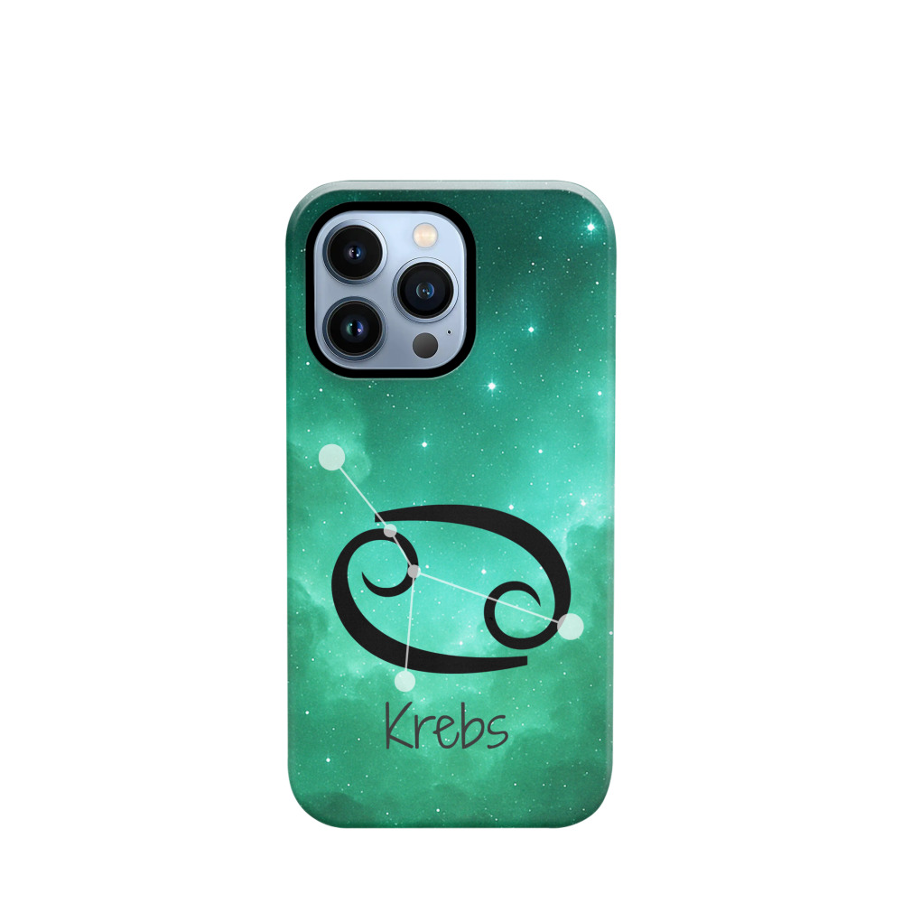 iPhone 13 Pro Hybrid (Kunststoff / Gummi) Hülle Krebs 2 - Grün