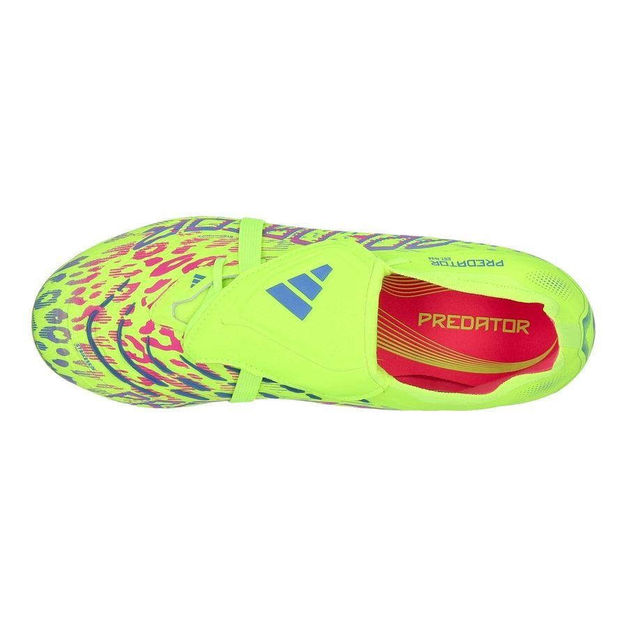 adidas Predator Elite Fold-over Tongue FG Mystic Victory - Lucid Lemon/Lucid Pink/Blue Fusion Enfant