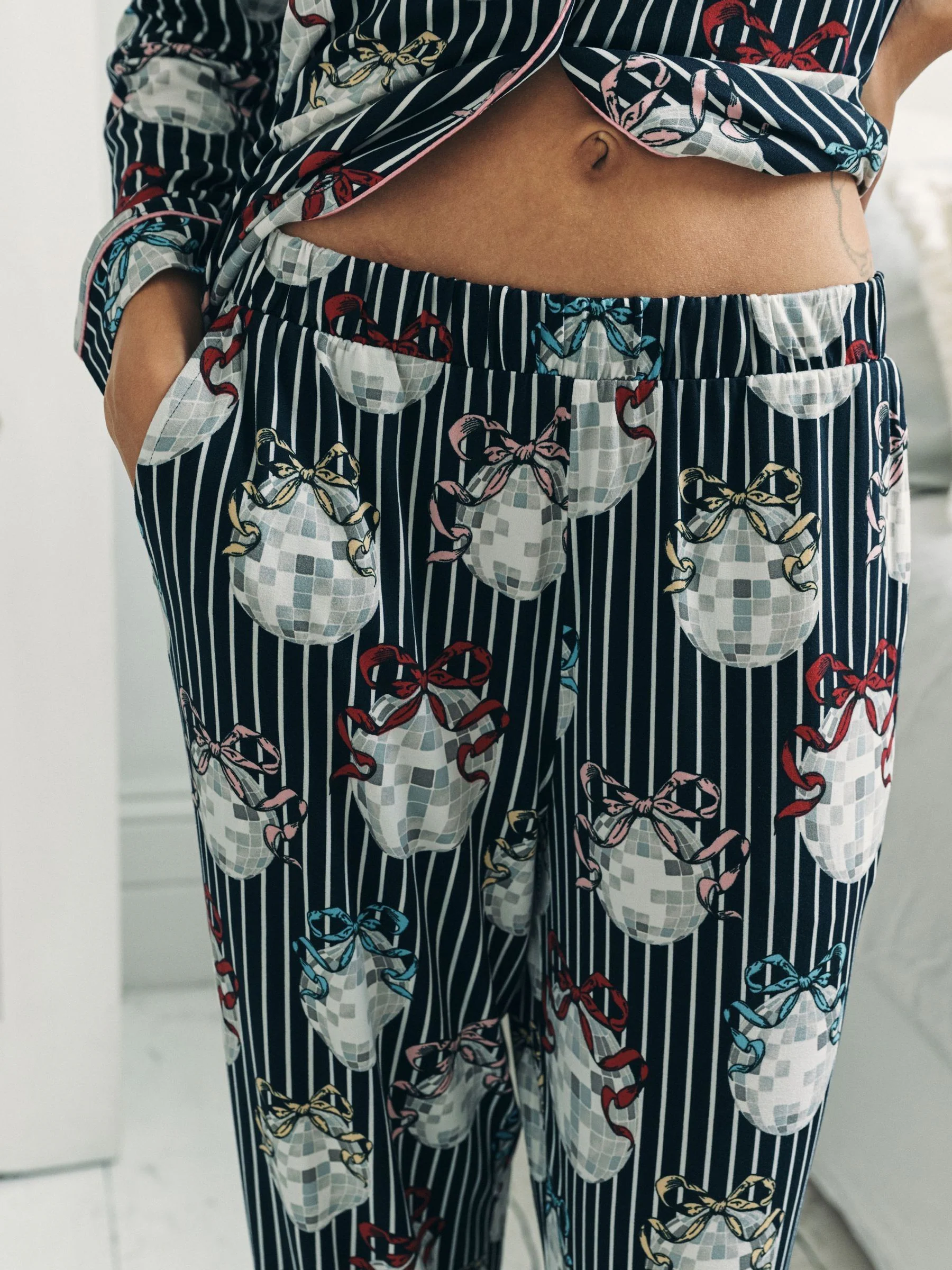 Chelsea Peers Disco Ball Print Long Pyjamas Set