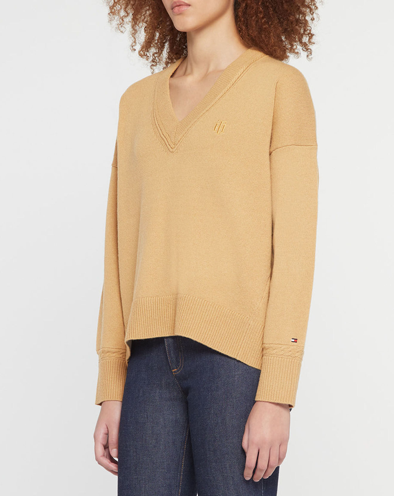 Tommy Hilfiger Pull en Laine mélangée Blend camel