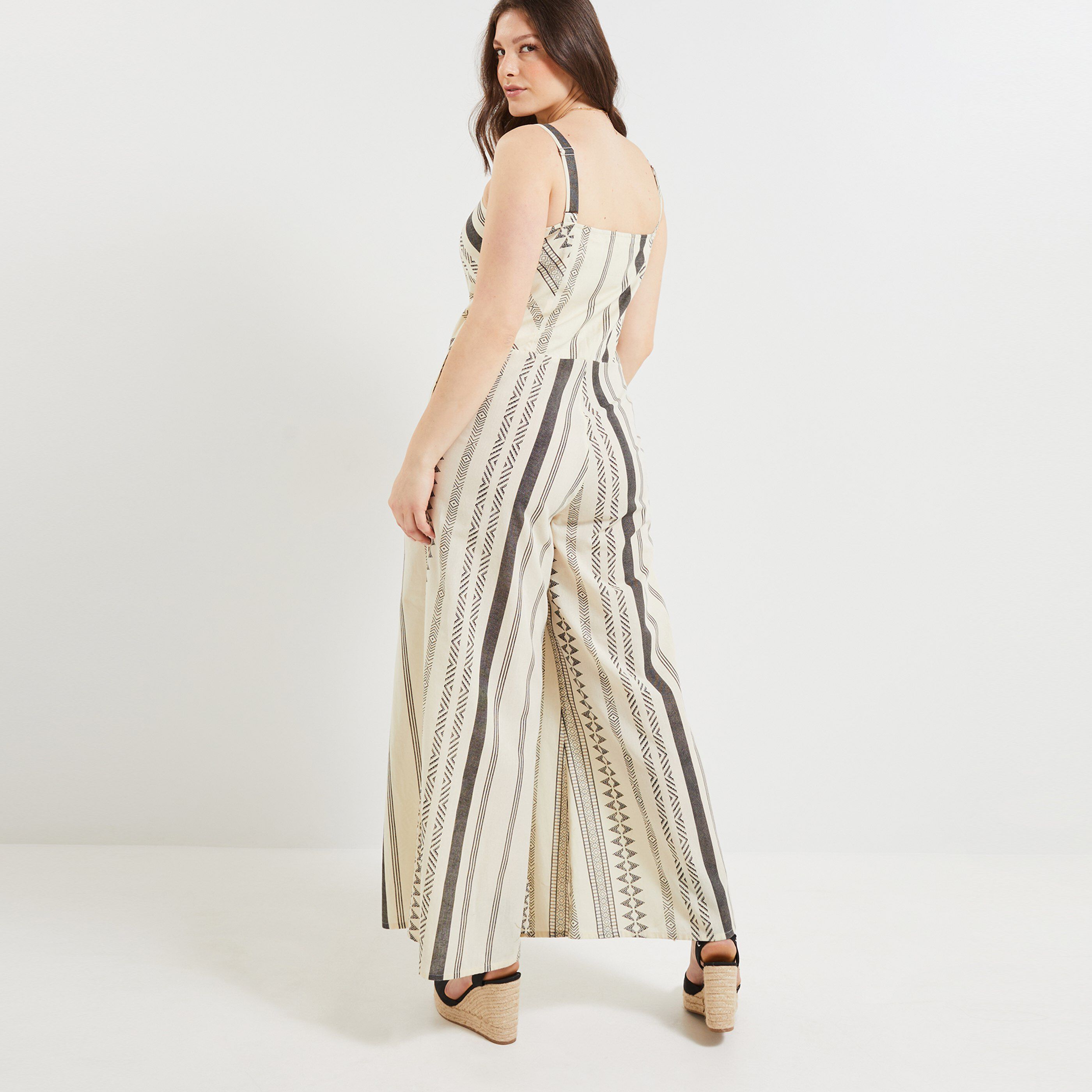 Combinaison larges bretelles femme - ECRU