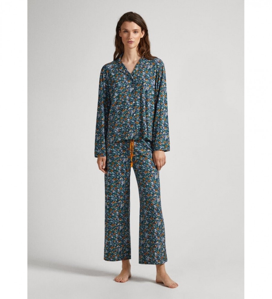 Pijama floral azul-marinho da Pepe Jeans
