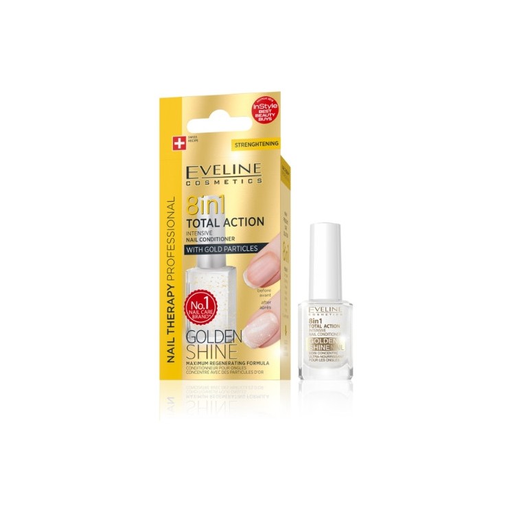 Eveline Professional Nail Therapy Total Action 8in1 Golden shine nagelconditioner 12 ml