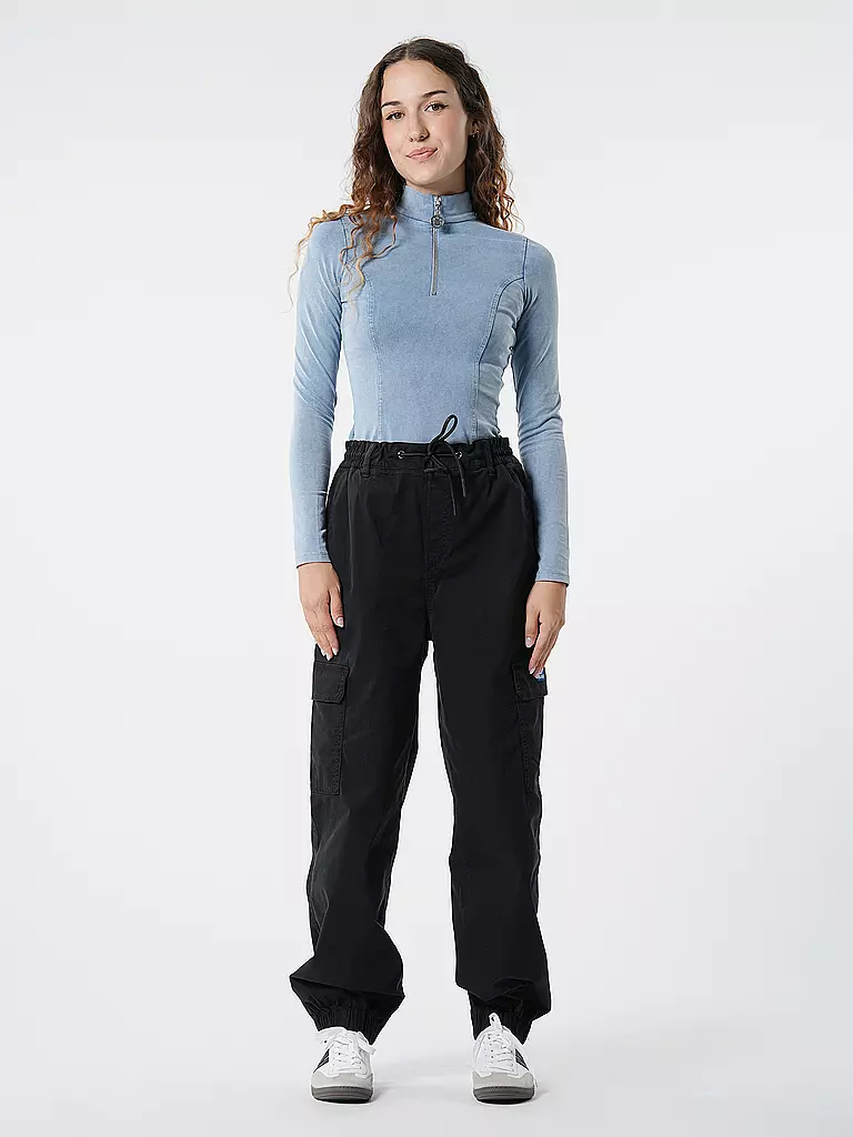 HUGO Cargohose Relaxed Fit HISUNE-1-D_B schwarz