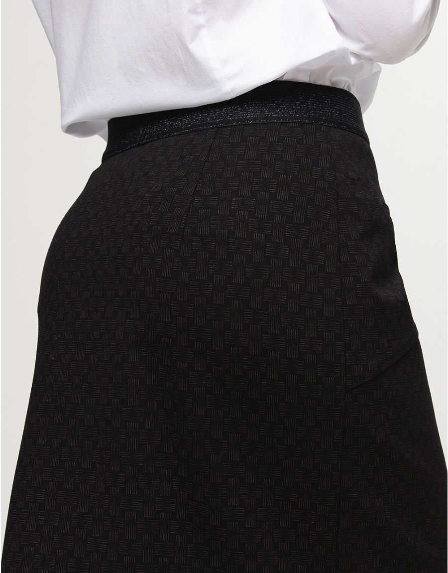 Jupe droite noir marron