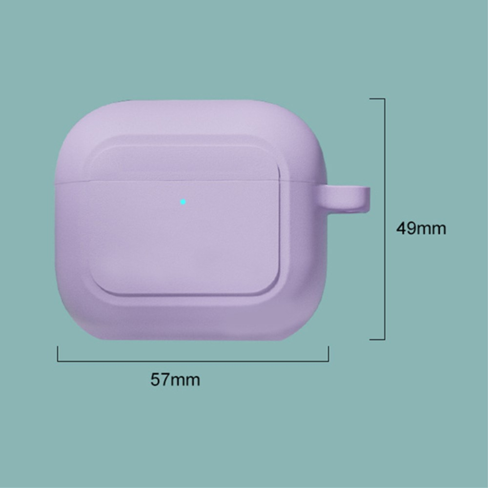 AirPods (3. Generation) Silikon Case Schutzhülle Abdeckung mit Karabinerhaken - Dunkelgrün