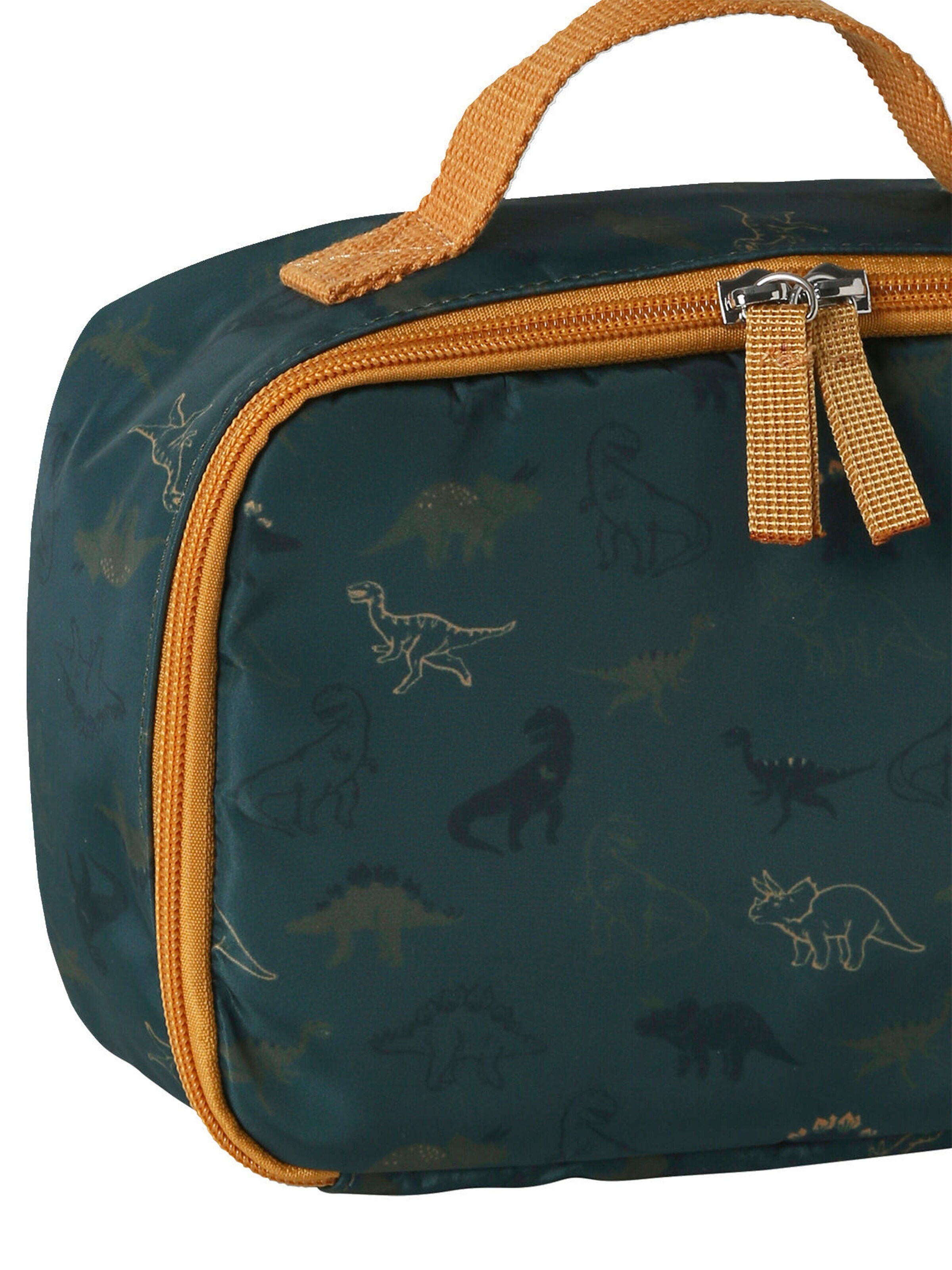 Vertbaudet Jungen Lunchbag mit Dinos tannengrün