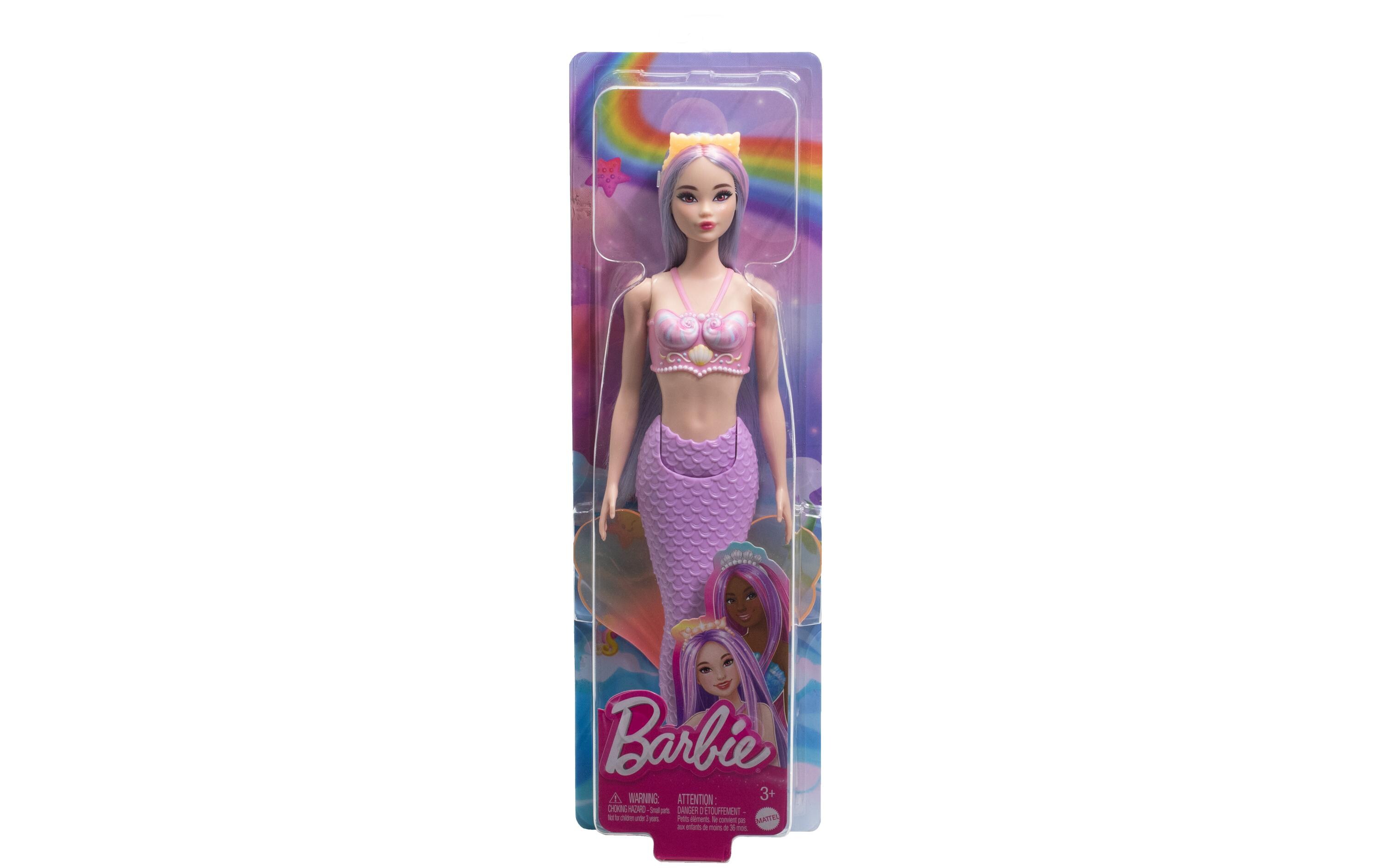 Puppe Barbie Meerjungfrau LilaMeerjungfrau-Puppe mit fliederfarbenem Haar