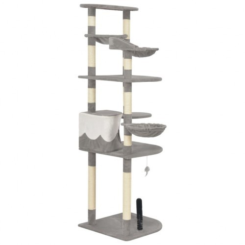 Arranhador de sisal cinza para gatos
