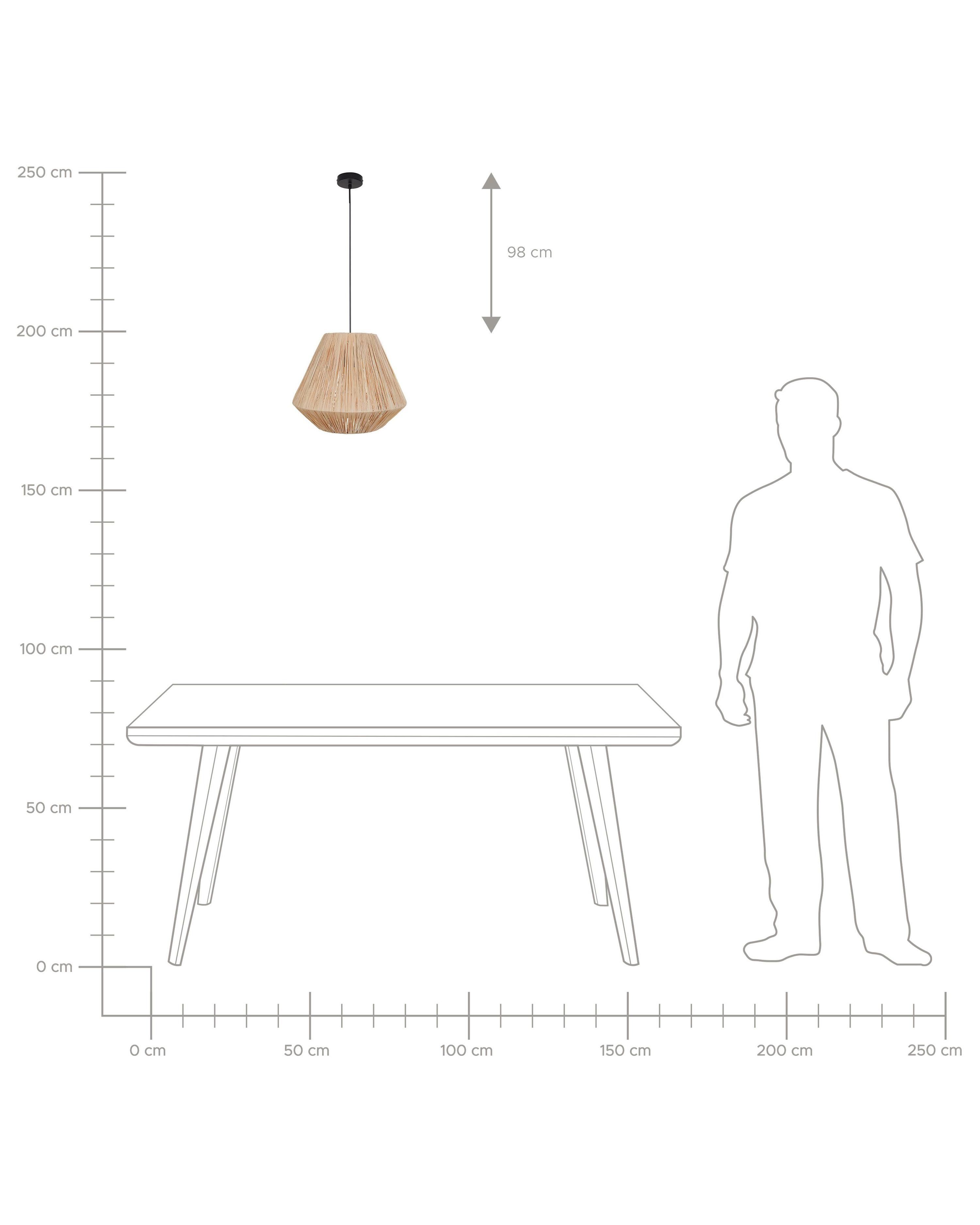 Hanglamp DAMIT Wicker Natuurlijk