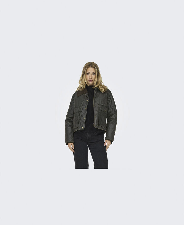 ONLY ONLMOUNTAIN SHORT WASH JACKET CC OT Peat/chocolate brown