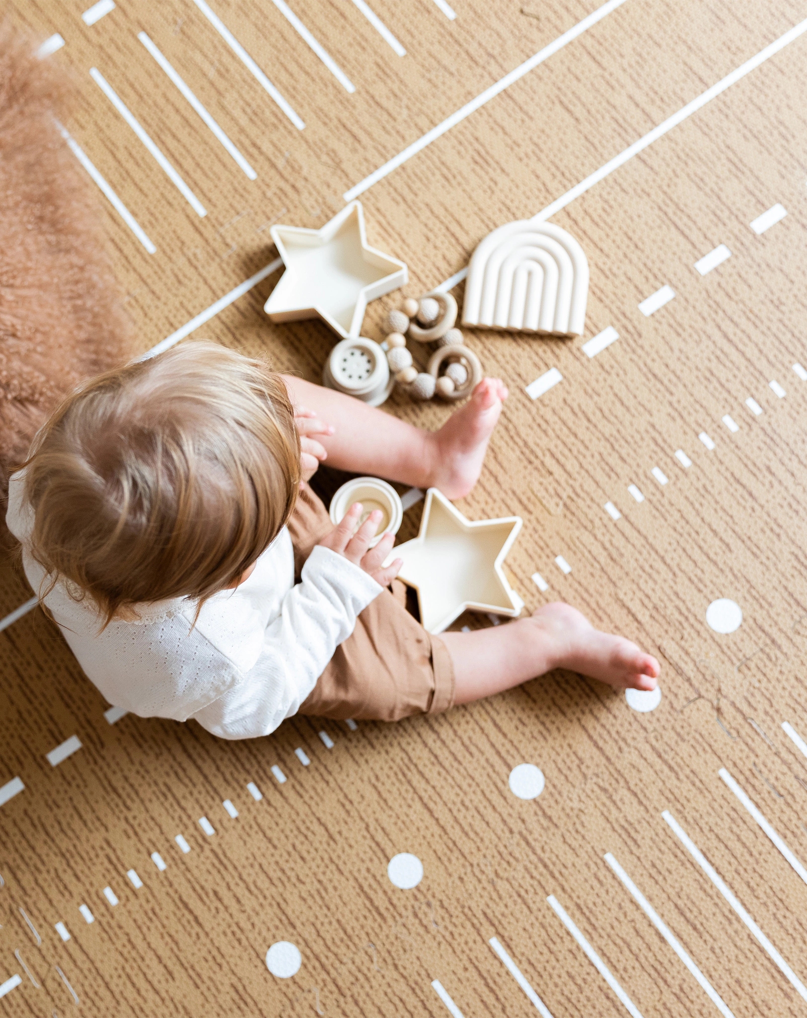 Puzzle-Spielmatte BERBER (120x180cm) in camel