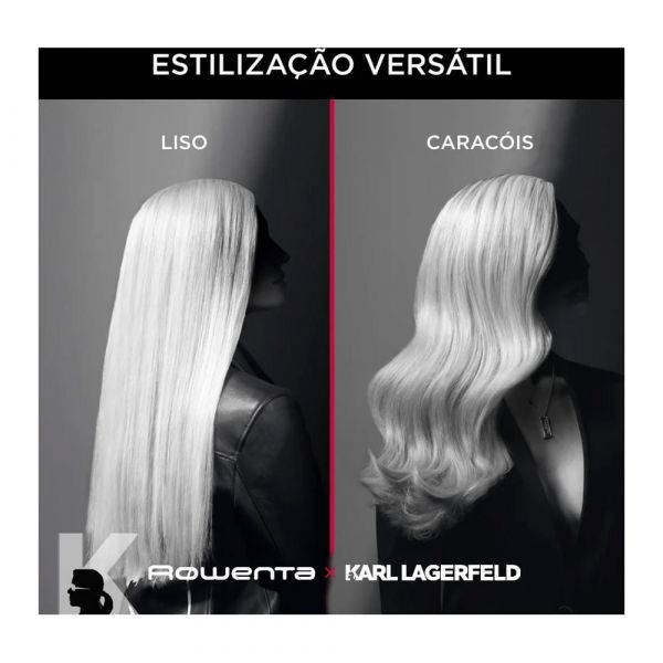 Alisador de Cabelo Rowenta x Karl Lagerfeld Optiliss SF321LF0 - Cerâmica 130-230 °C