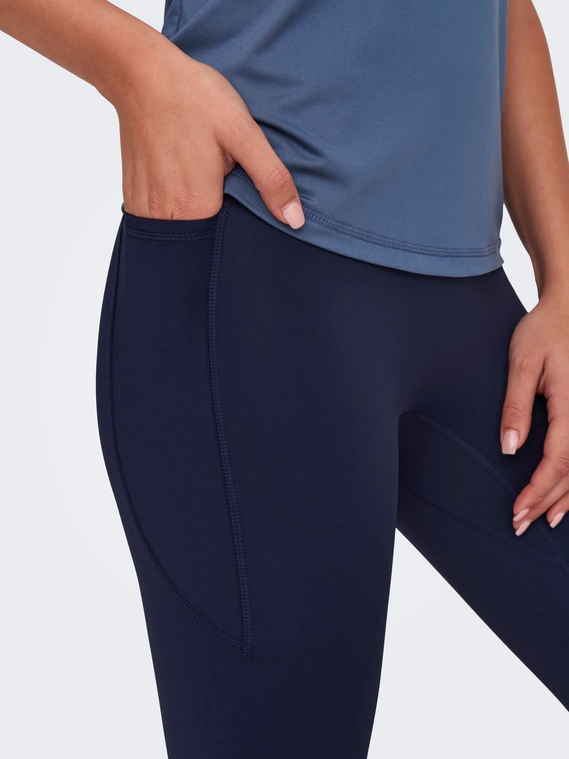 ONPJAM-3-SANA Super-High Waist Enger Schnitt Sportleggings Maritime Blue