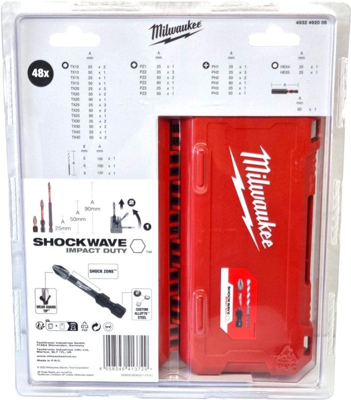 Milwaukee - SHOCKWAVE - Boor-/Bitset - 48-delig - 4932492005