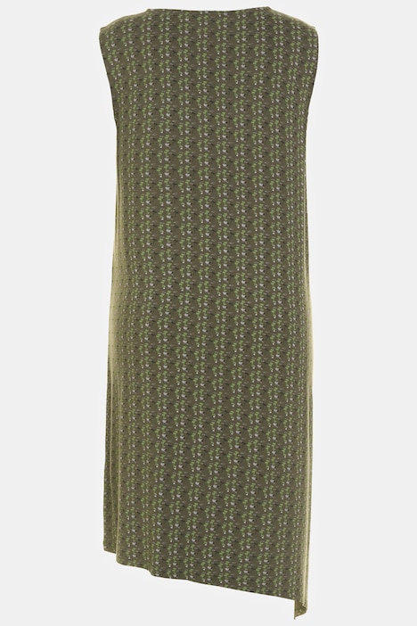 Midikleid, Palmen, A-Linie, Rundhals, ärmellos