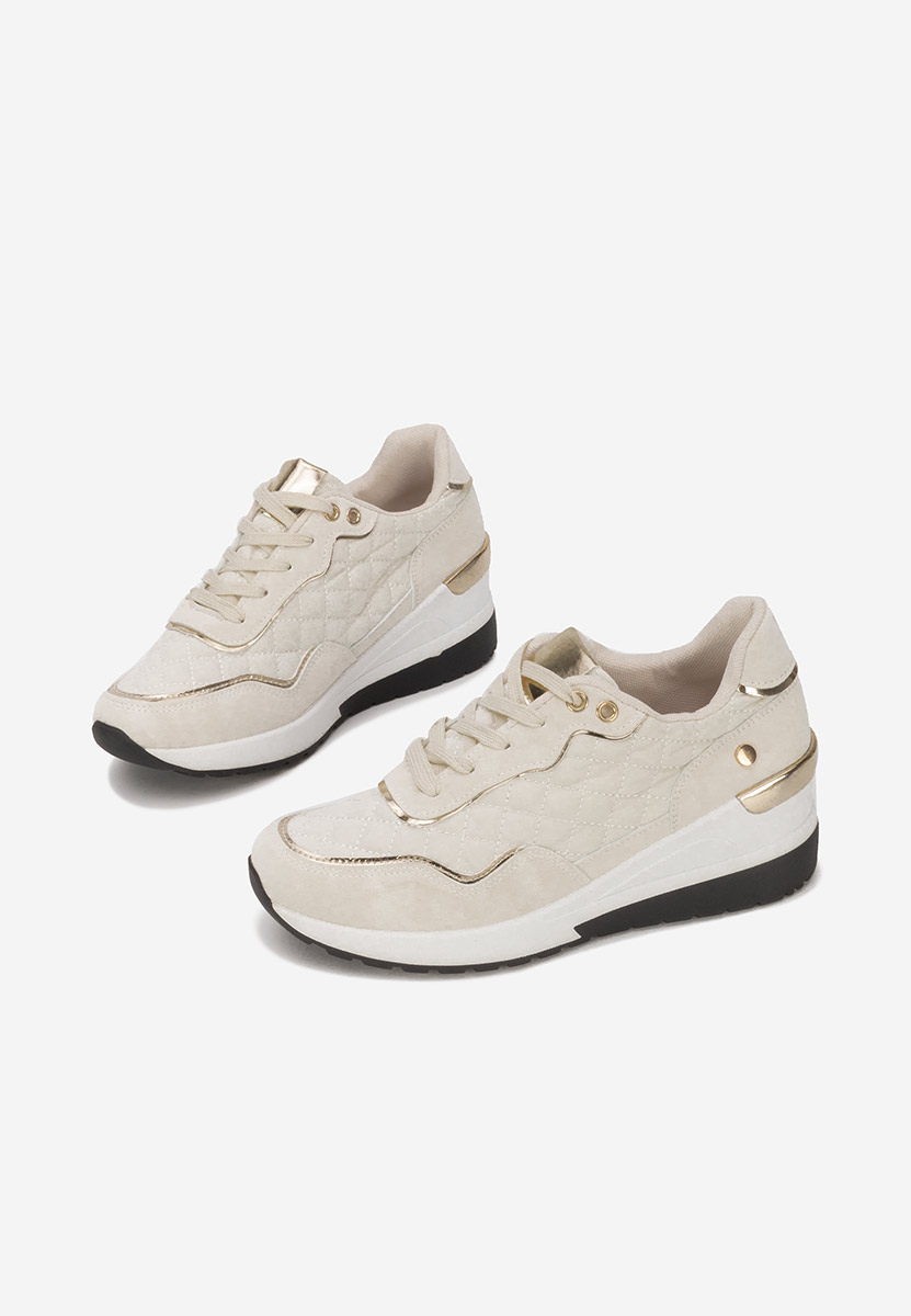 Baskets à plateforme beige Gavia
