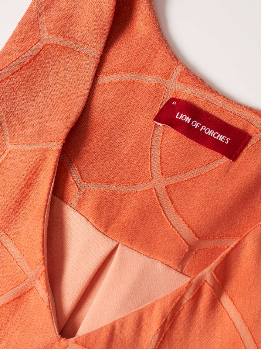 Vestido estampado sem mangas