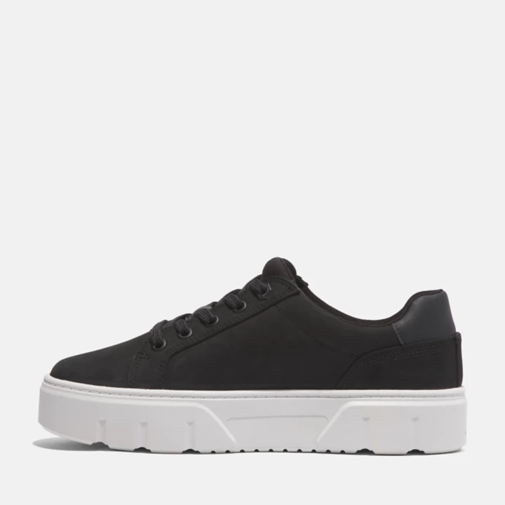 Basket basse à lacets pour femme en noir