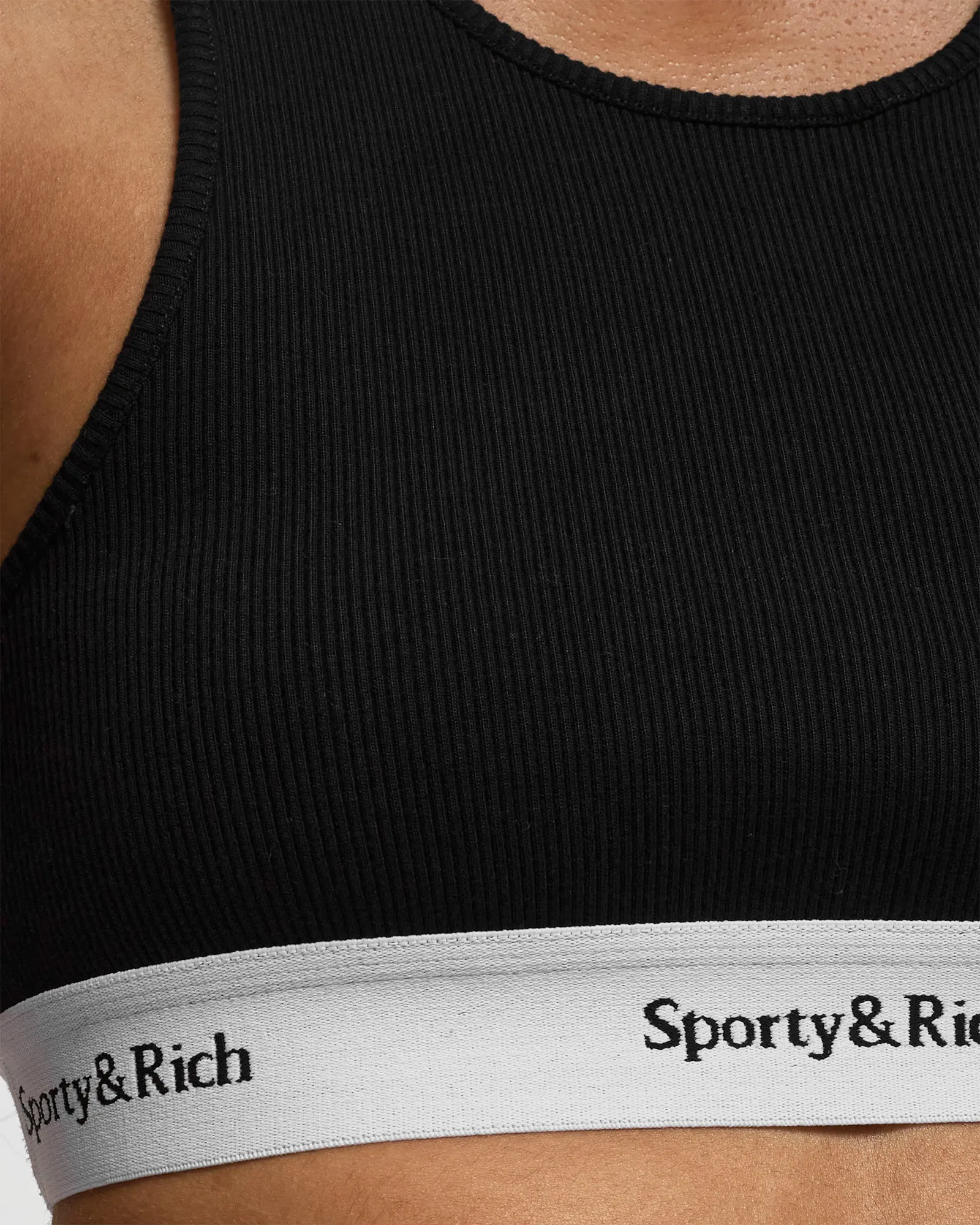 Sporty & Rich Serif Logo Cropped Tank