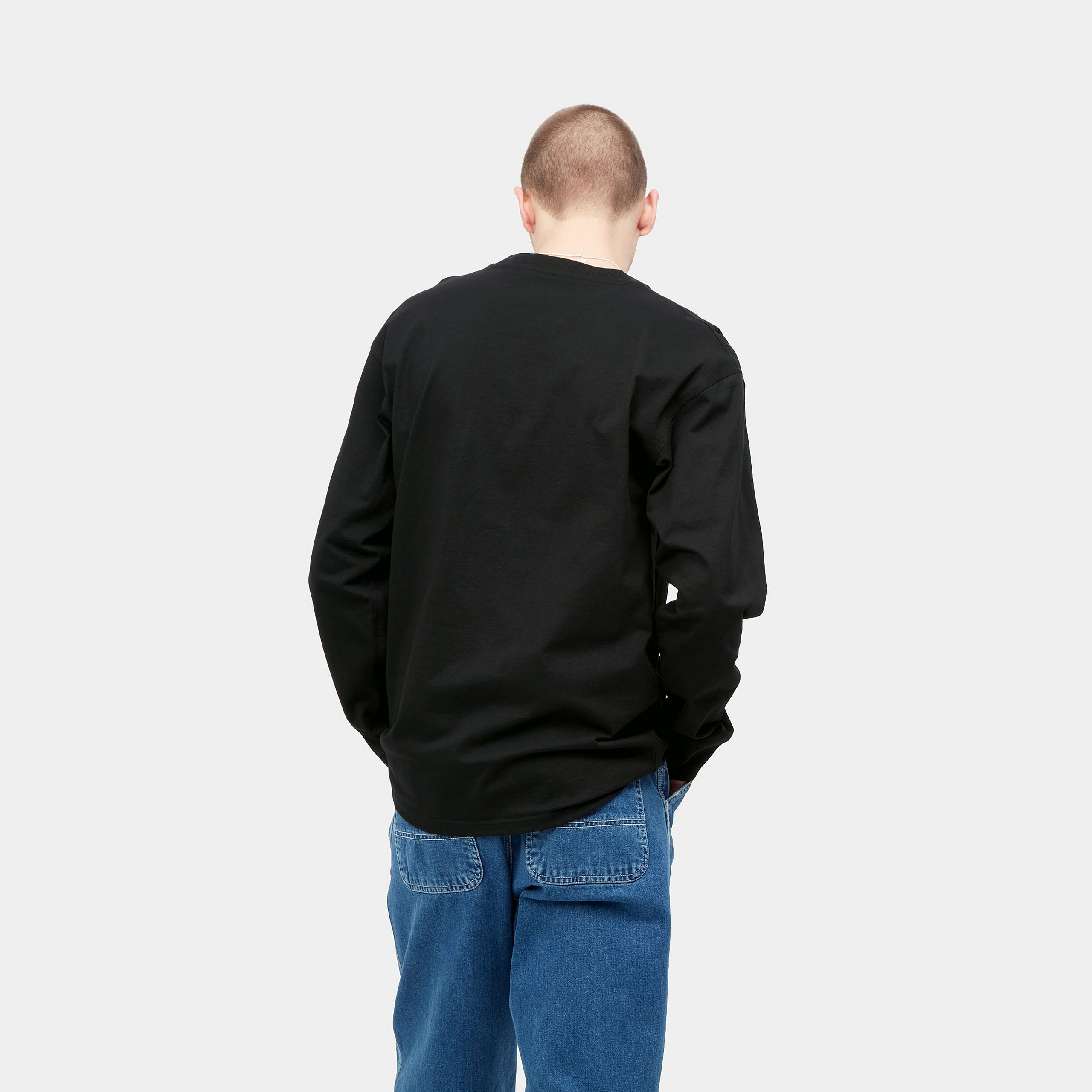 Carhartt WIP LS American Script T Shirt Natural