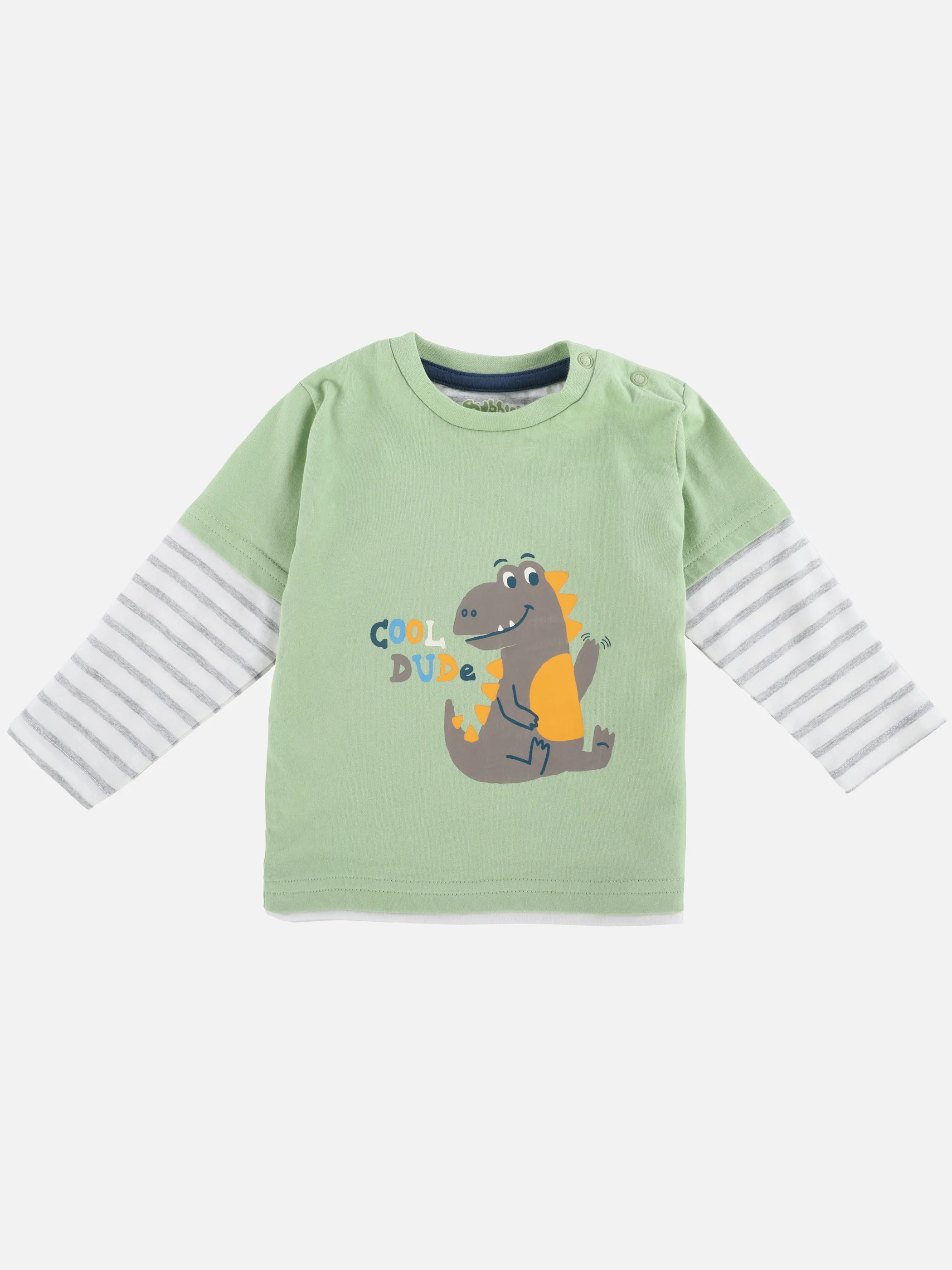 Jungen Langarmshirt mit Frontprint im 2in1 Look