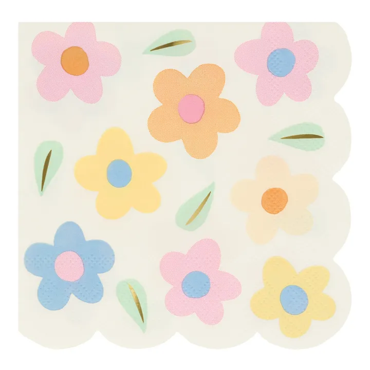 Meri Meri Petites serviettes Happy Flowers - Set de 16 | Pastel