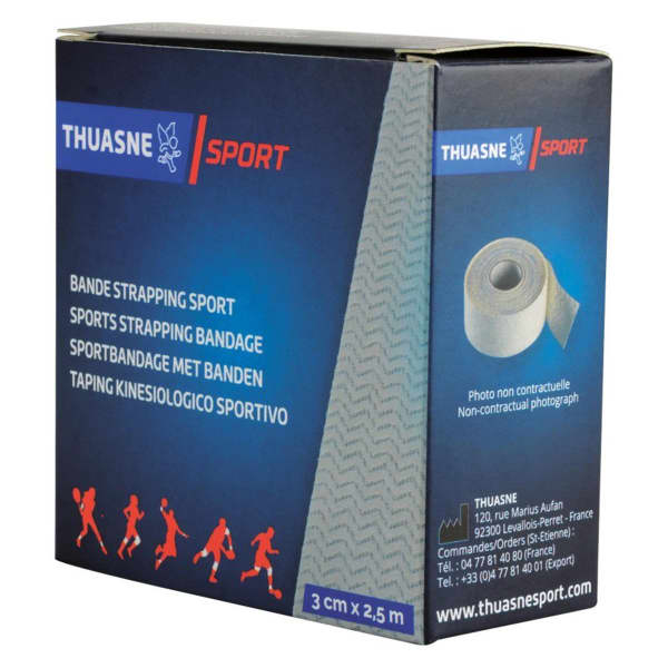 Protection escalade THUASNE BANDE STRAPPING SPORT 3CM x 2,5M WHITE