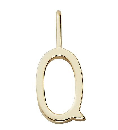 Design Letters Anhänger für Halskette - Q - 18 Karat vergoldet