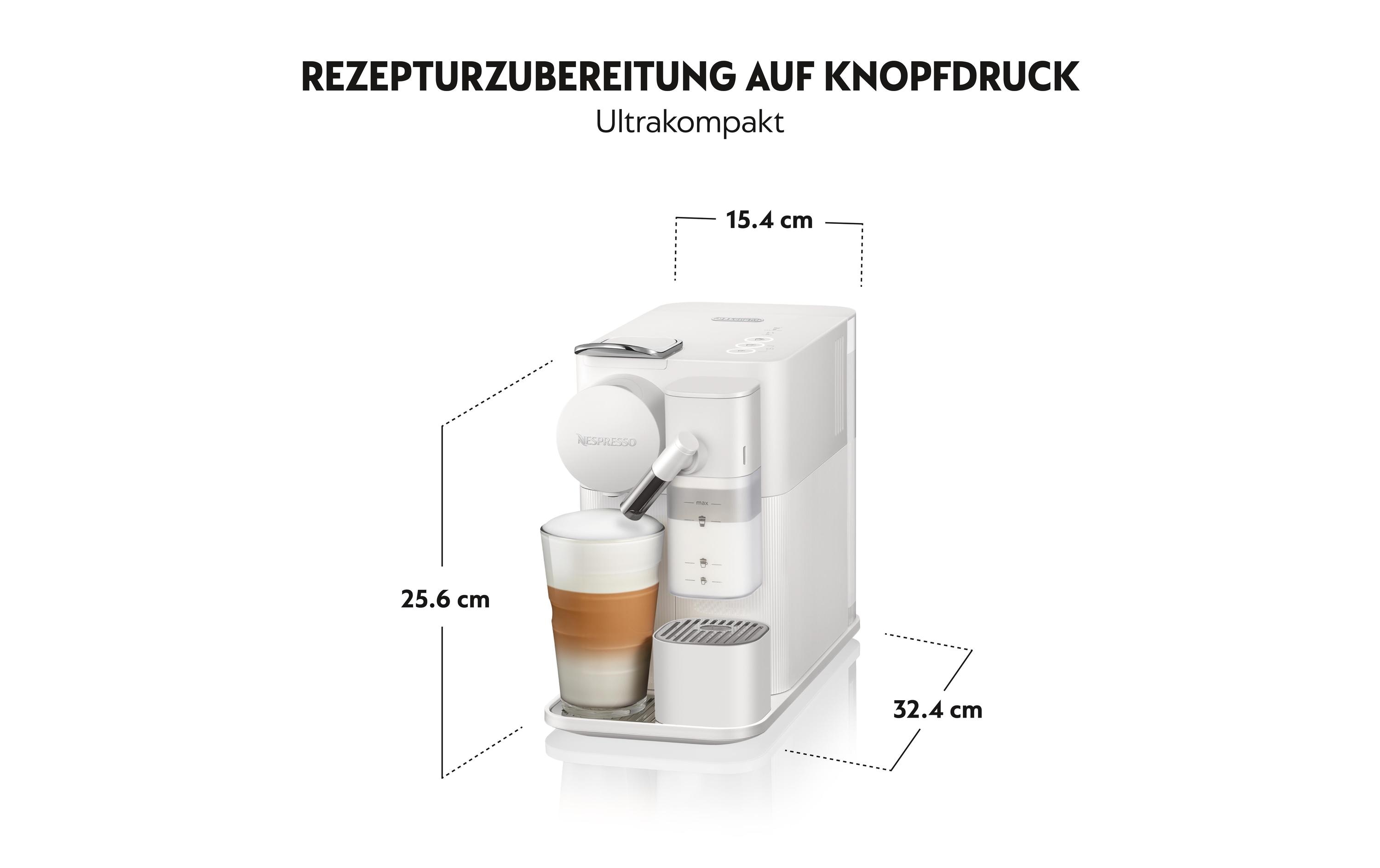 Kaffeemaschine Nespresso New Lattissima One EN510.W Weiss<br>All-in-one Kapselmaschine der Original Line für Espresso, Lungo, Cappucino und Latte Macchiato