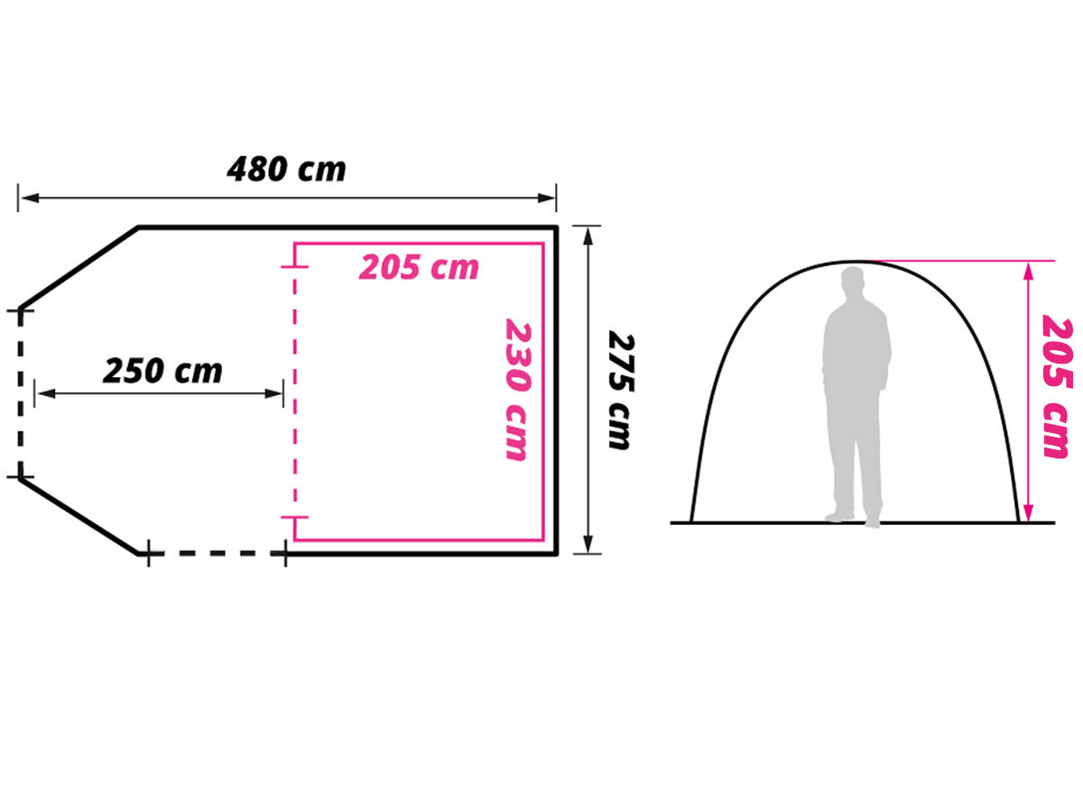 Obelink Summer 4 TC Easy Air tunneltent