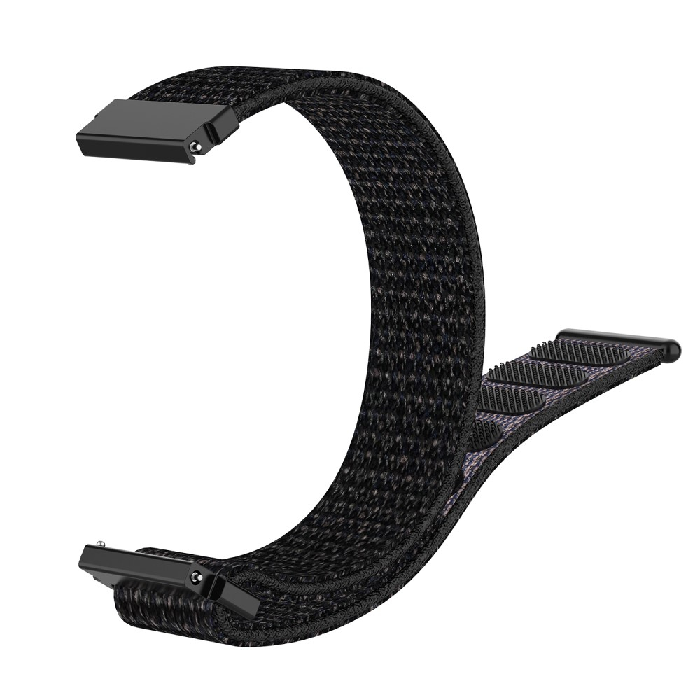 Garmin Vivoactive 4S Nylon Armband mit Klettverschluss (Gelenkumfang: 160-220mm) - Schwarz