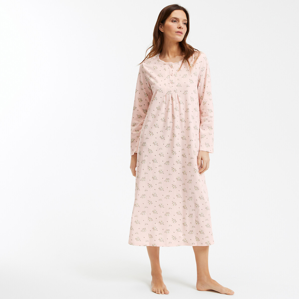 ANNE WEYBURN<br>Camisola de malha de algodão com estampa floral