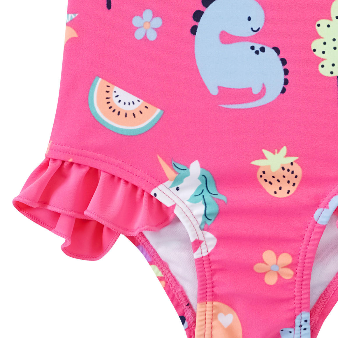 Topomini Baby Badeanzug mit Tier-Motiven pink