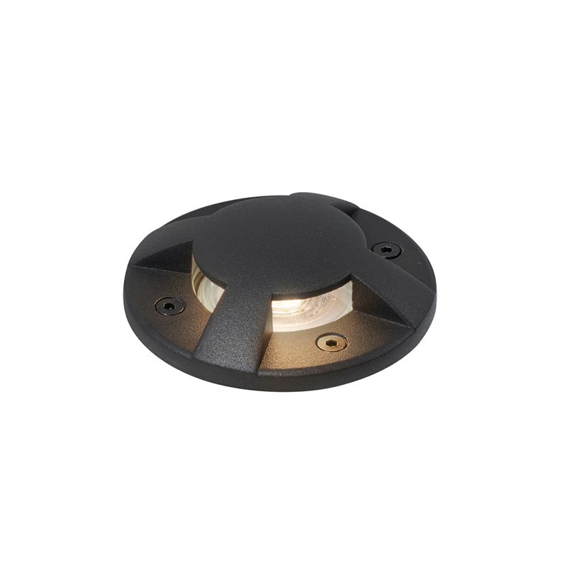 Moderne grondspot zwart GU10 50mm 4-lichts effect IP65 - Cellar