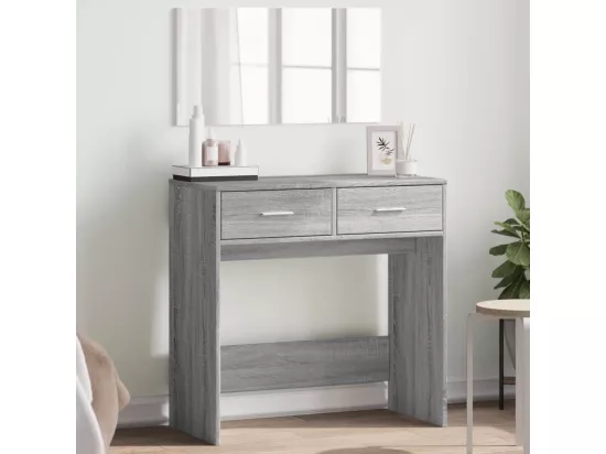 Coiffeuse avec miroir sonoma gris 80x39x80 cm