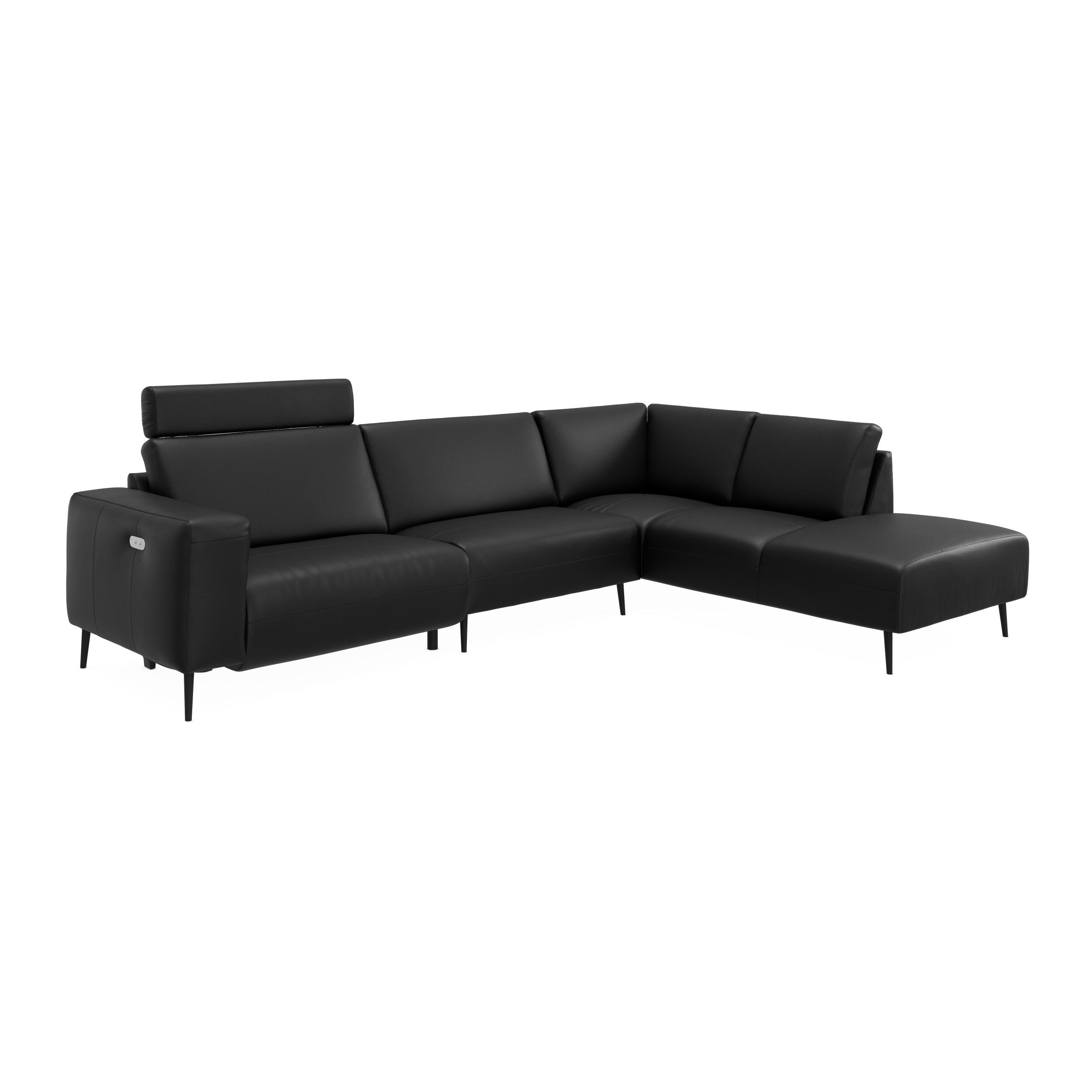 Remus højrevendt sofa med pufafslutning