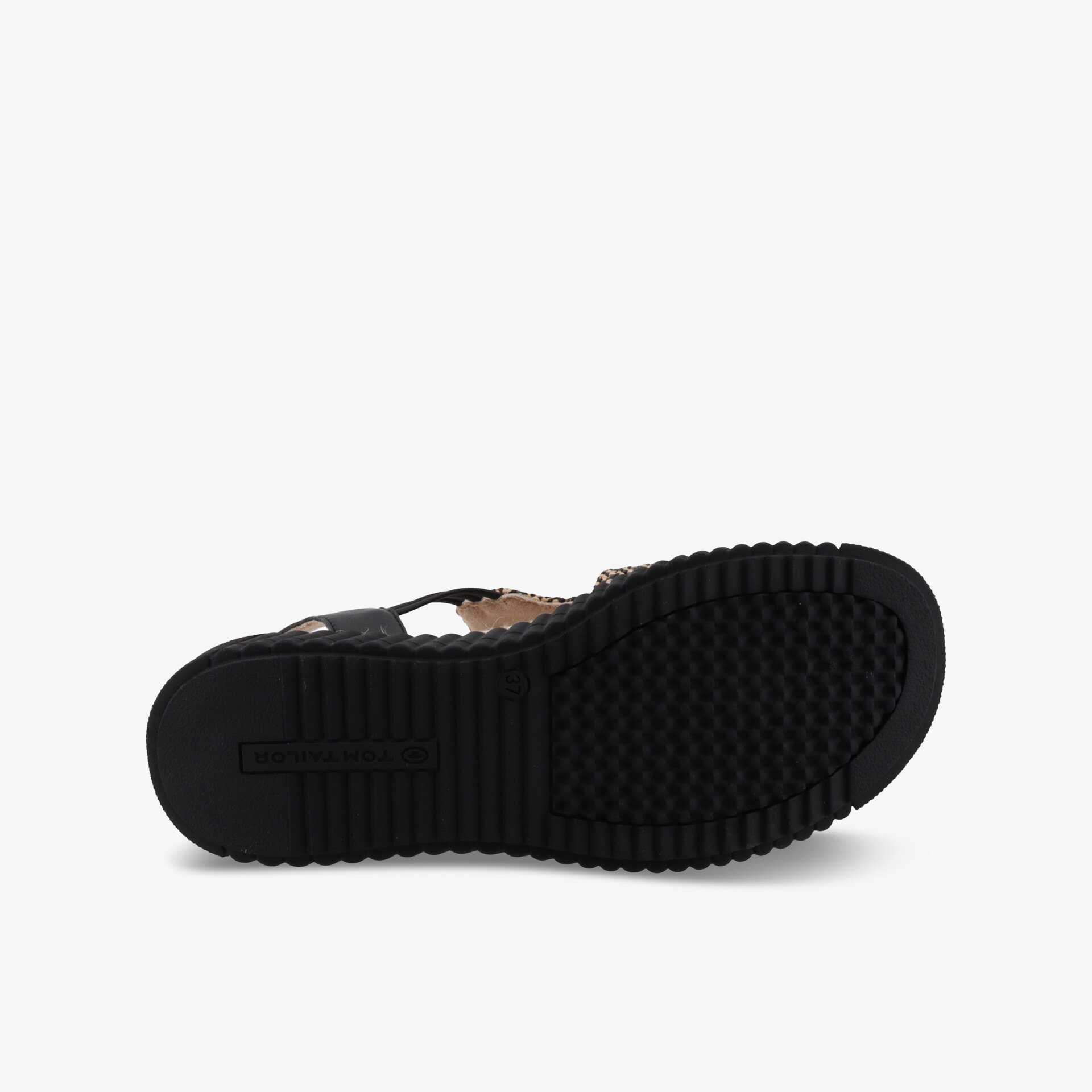 TOM TAILOR Damen Keilsandalen schwarz